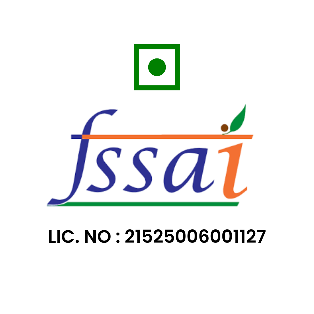 FSSAI logo with a green square and circular design on a white background
